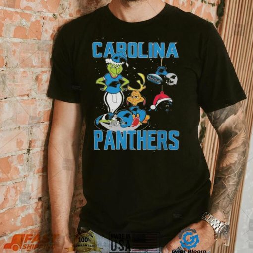 Original The Grinch And Dog Carolina Panthers Ornament Christmas 2023 T Shirt