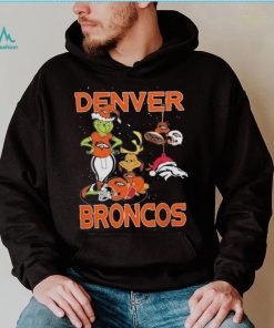 Original The Grinch And Dog Denver Broncos Ornament Christmas 2023 T Shirt