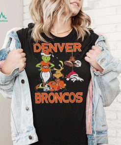 Original The Grinch And Dog Denver Broncos Ornament Christmas 2023 T Shirt