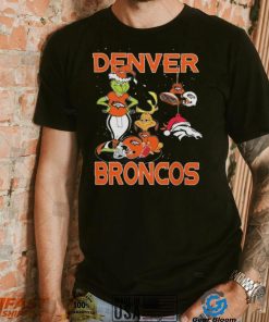 Original The Grinch And Dog Denver Broncos Ornament Christmas 2023 T Shirt