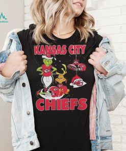 Original The Grinch And Dog Kansas City Chiefs Ornament Christmas 2023 T Shirt