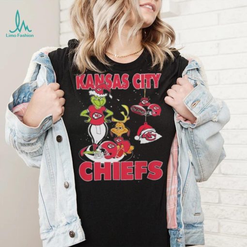 Original The Grinch And Dog Kansas City Chiefs Ornament Christmas 2023 T Shirt