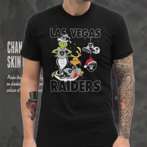 Original The Grinch And Dog Las Vegas Raiders Ornament Christmas 2023 T Shirt