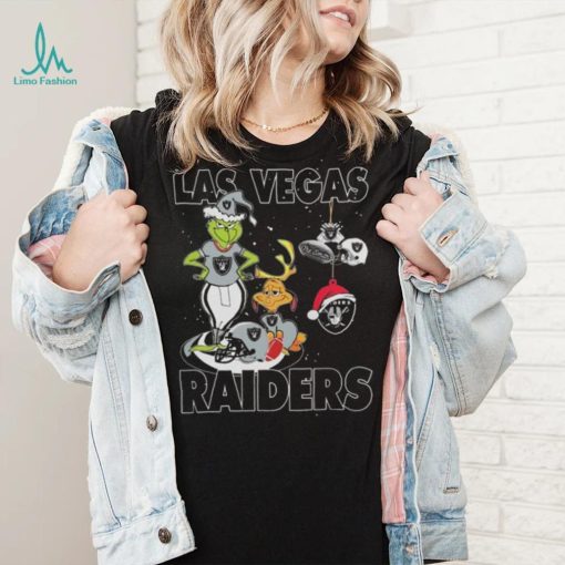 Original The Grinch And Dog Las Vegas Raiders Ornament Christmas 2023 T Shirt