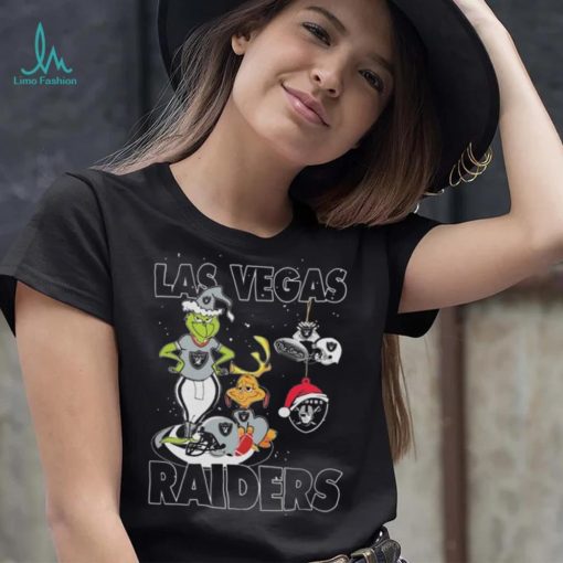 Original The Grinch And Dog Las Vegas Raiders Ornament Christmas 2023 T Shirt