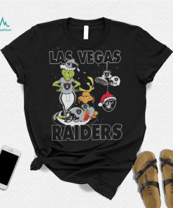 Original The Grinch And Dog Las Vegas Raiders Ornament Christmas 2023 T Shirt