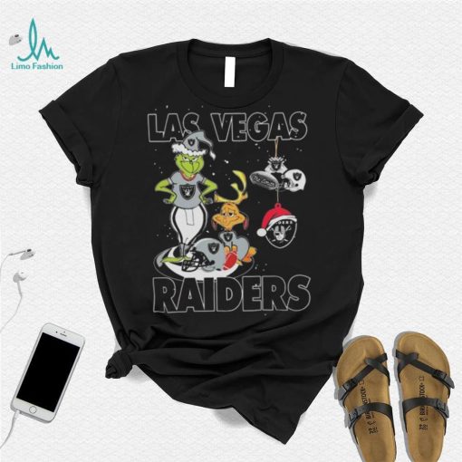 Original The Grinch And Dog Las Vegas Raiders Ornament Christmas 2023 T Shirt