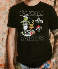 Original The Grinch And Dog Las Vegas Raiders Ornament Christmas 2023 T Shirt