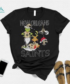 Original The Grinch And Dog New Orleans Saints Ornament Christmas 2023 T Shirt