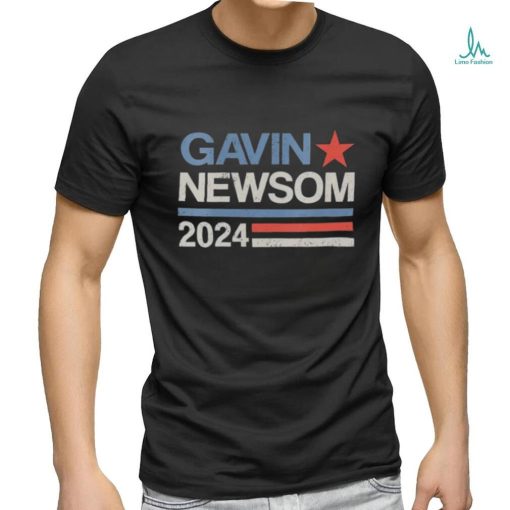 Original Vintage Gavin Newsom 2024 For President Election Campaign T Shirt
