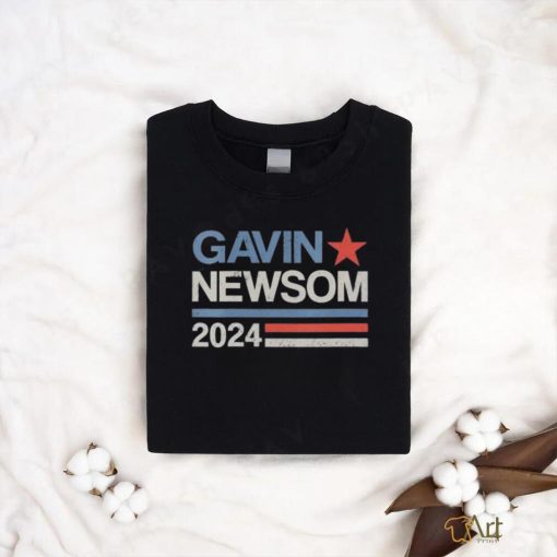 Original Vintage Gavin Newsom 2024 For President Election Campaign T Shirt