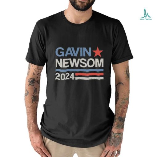 Original Vintage Gavin Newsom 2024 For President Election Campaign T Shirt