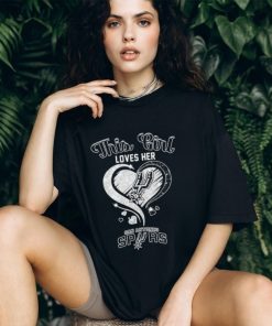 Original san Antonio Spurs basketball this girl loves her San Antonio Spurs hearts logo shirt