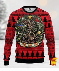 Ottawa Senators Ugly Christmas Sweater Ball Pine Tree Christmas