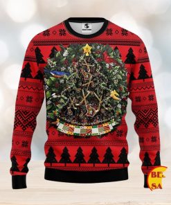 Ottawa Senators Ugly Christmas Sweater Ball Pine Tree Christmas