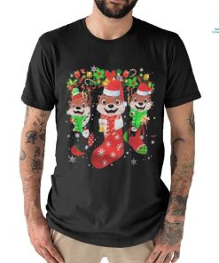 Otter Socks Christmas Funny Family Pajamas Christmas Shirt