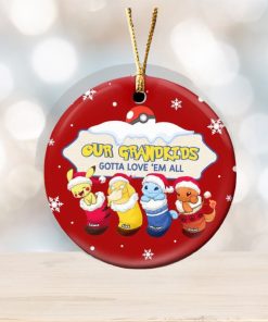 Our Grandkids Gotta Love 'Em All Personalized Ornament Ceramic Circle Ornament