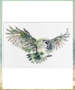 Owl Art Forest Horizontal Poster