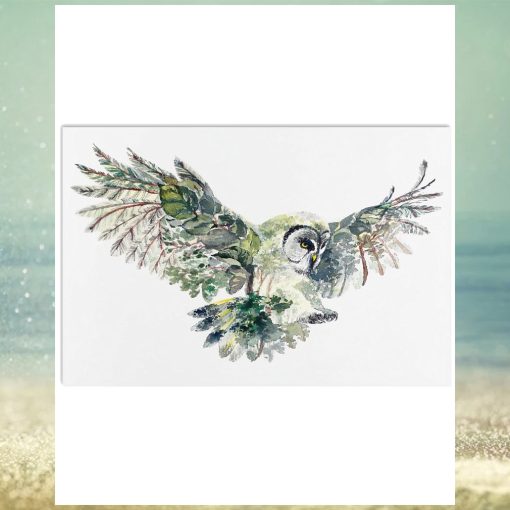 Owl Art Forest Horizontal Poster