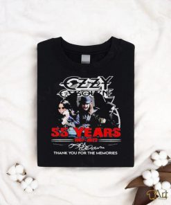 Ozzy Osbourne 55 Years 1967 2022 Signatures Thank You For The Memories Shirt
