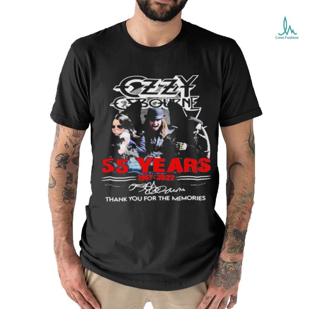 Ozzy Osbourne 55 Years 1967 2022 Signatures Thank You For The Memories Shirt Ozzy Osbourne 55 Years 1967 2022 Signatures Thank You For The Memories Shirt