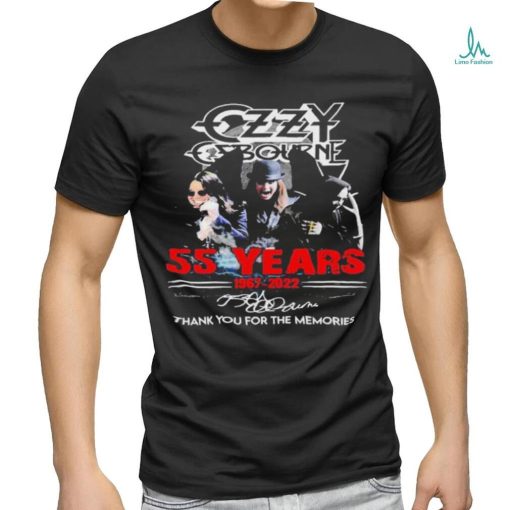 Ozzy Osbourne 55 Years 1967 2022 Signatures Thank You For The Memories Shirt