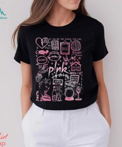 P!Nk Lyric Album Song Doodle Art Water Color Pink T Shirt