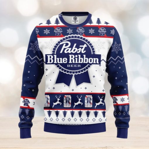 Pabst Blue Beer Ugly Christmas Sweater