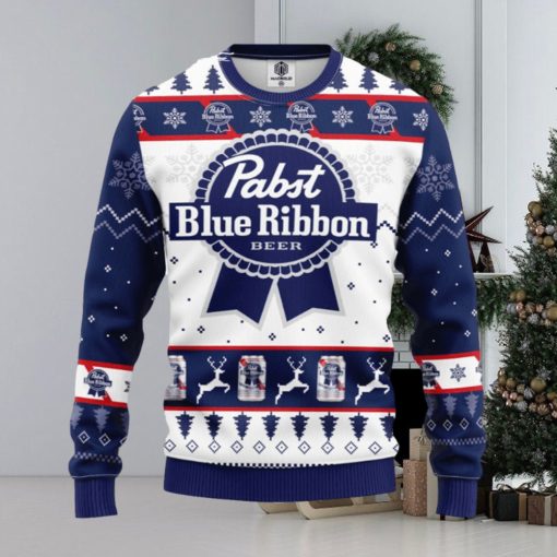 Pabst Blue Beer Ugly Christmas Sweater