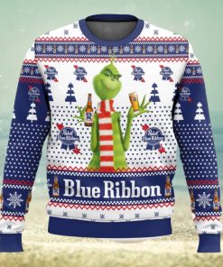 Pabst Blue Ribbon Grinch Ugly Sweater 3D Printed Men And Women Christmas Gift