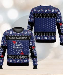 Pabst Blue Ribbon New Christmas Knitted Sweater Gift For Holidays