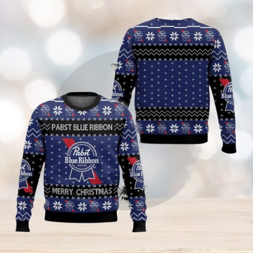 Pabst Blue Ribbon New Christmas Knitted Sweater Gift For Holidays