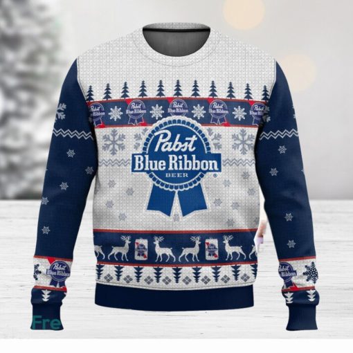 Pabst Blue Ribbon Ugly Christmas Sweater 2023 Christmas Gift For Men And Women