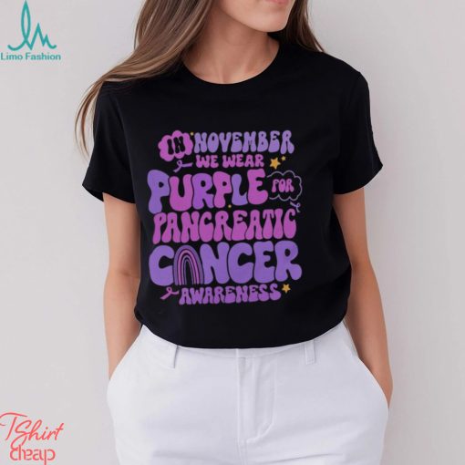 Pancreatic Cancer Support Shirts Purple Ribbon T Shirt