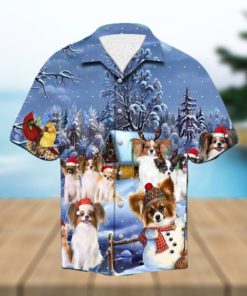 Papillon Festive Season Aloha Shirt, Santa Claus Hawaiian Shirt