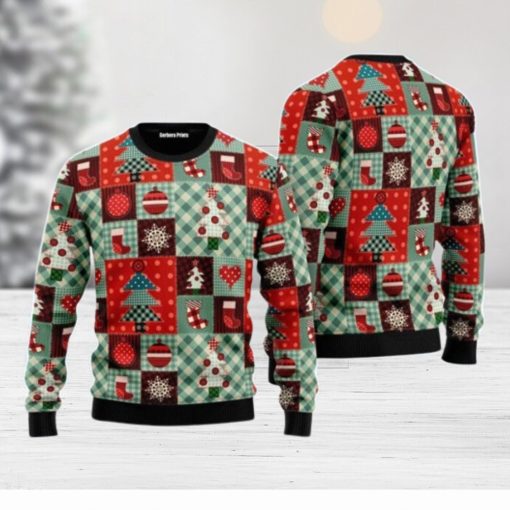 Patchwork Xmas Pattern Christmas Unisex Ugly Sweater Special Gift For Men Women