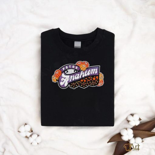 Patos De Anaheim flowers logo shirt