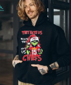 Patrick Mahomes Grinch Christmas They Hate Us Because Ain’t Us Chiefs Shirt