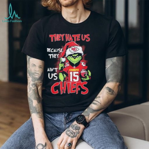 Patrick Mahomes Grinch Christmas They Hate Us Because Ain’t Us Chiefs Shirt