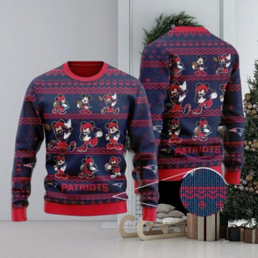 Patriots Mickey Mouse Knitted Ugly Christmas Sweater