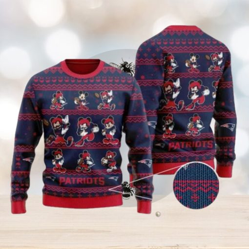 Patriots Mickey Mouse Knitted Ugly Christmas Sweater