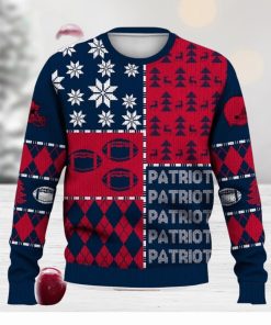 Patriots Retro Football American Ugly Christmas Sweater For Men And Women