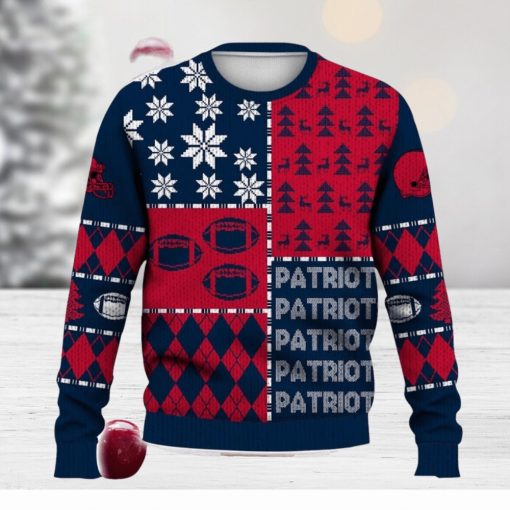 Patriots Retro Football American Ugly Christmas Sweater For Men And Women