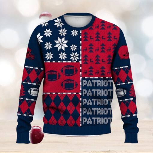 Patriots Retro Football American Ugly Christmas Sweater For Men And Women