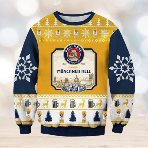 Paulaner M�nchner Hell Ugly Christmas Sweater, Gift for Christmas Holiday