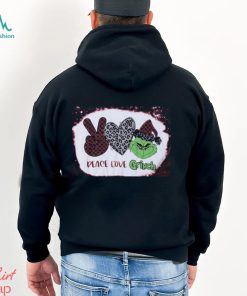 Peace Love Grinch Red Acid Wash Shirt