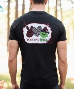 Peace Love Grinch Red Acid Wash Shirt