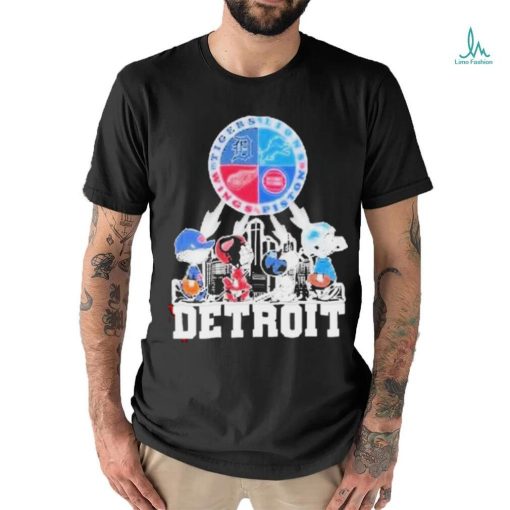 Peanut Character Detroit Sport Team Abbey Road Skyline 2023 shirt