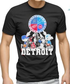 Peanut Character Detroit Sport Team Abbey Road Skyline 2023 shirt