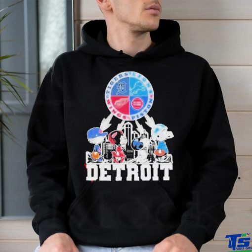 Peanut Character Detroit Sport Team Abbey Road Skyline 2023 shirt